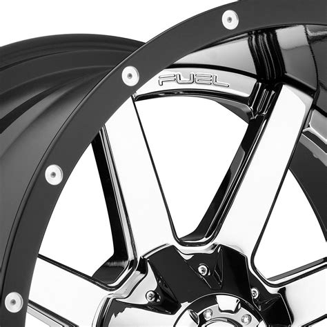 Fuel® D260 Maverick 2pc Forged Center Wheels Black With Chrome Face Rims