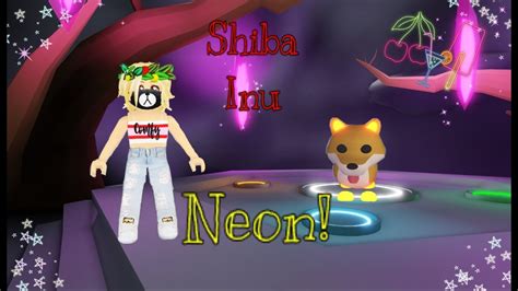 Transformando Mi Shiba Inu En Neon Adopt Me Youtube