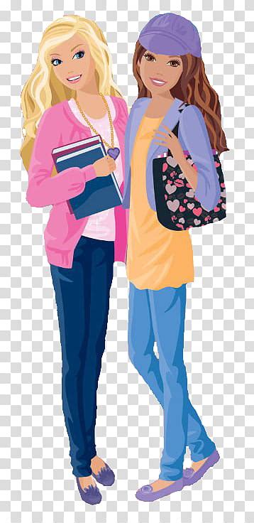 Barbie And Friends Two Girls Cartoon Graphic Transparent Background