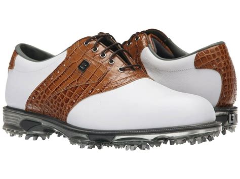 New Footjoy Dryjoys Tour Whitebrowncroc Mens Golf Shoes