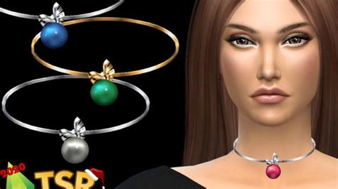 Download Winter Wonderland Natalis Christmas Ball Necklace For The Sims 4