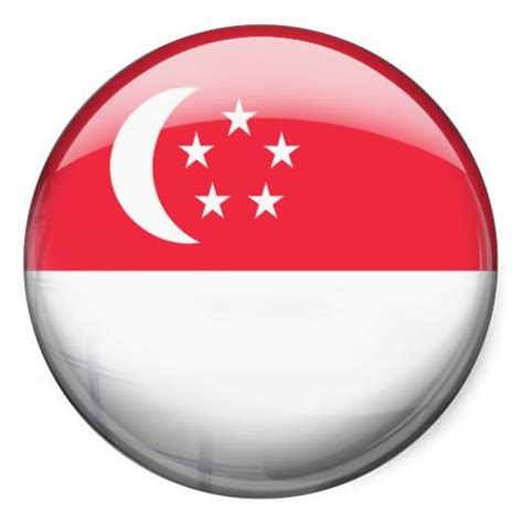 Circle canada red maple leaf logo design template vector. Singapore Flag Classic Round Sticker | Zazzle.com ...