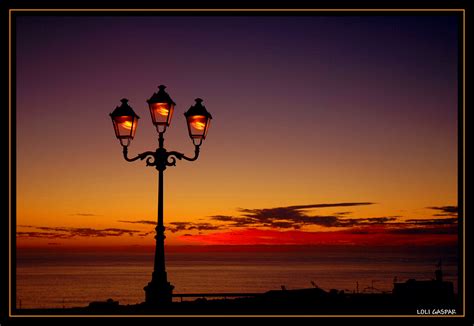 Wallpaper Street Light Sunset Sea Water Sky Sunrise Calm