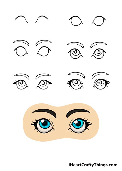 How To Draw Cartoon Eyes Step By Step Draw Eyes Easy Drawing Tutorial