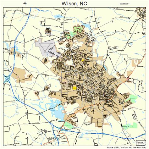 Wilson North Carolina Street Map 3774540