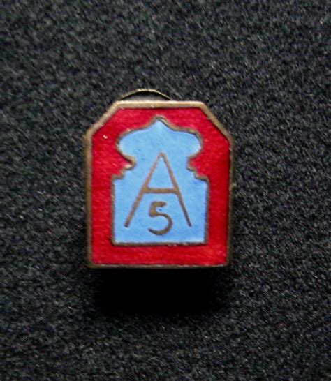 5th Army Patch Lapel Stud Insignia J Mountain Antiques