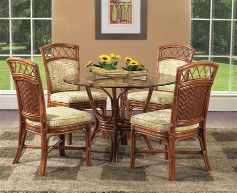 And if you like to coordinate your furniture, we have matching dining sets, too. American Rattan - Saint Croix 6 Piece Dining Set with 4 ...