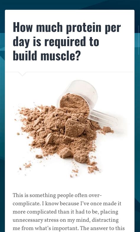 How Much Protein Do I Need A Day For Muscle Growth Muchw