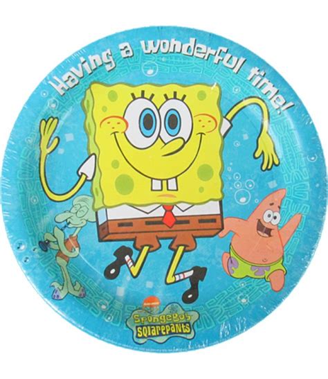 Spongebob Squarepants Wonderful Time Large Paper Plates 8ct