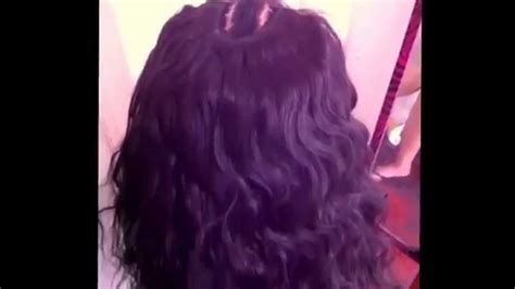Middle Part Sew In W Wand Curls Youtube