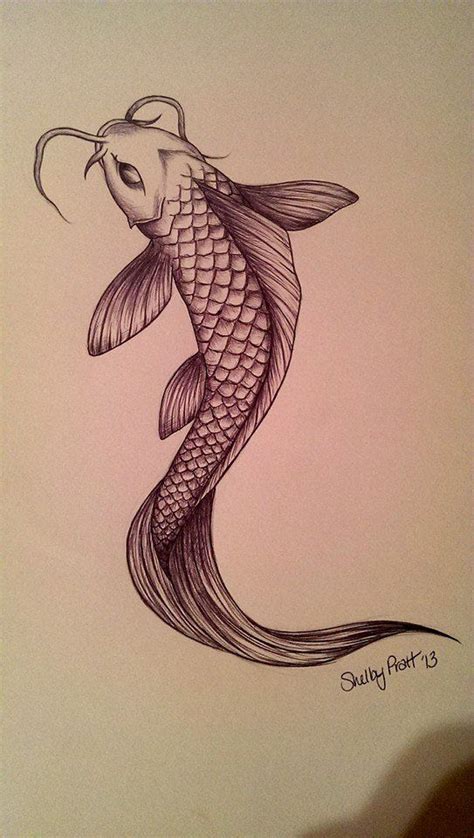 Koi Fish Drawing On Behance Koi Fish Drawing Fish Sketch Fish Drawings