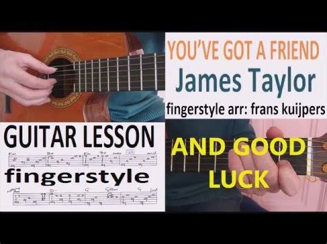 YOU VE GOT A FRIEND Fingerstyle Arr James Taylor GUITAR LESSON YouTube