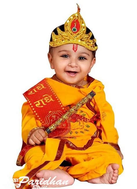 Baby Boy Krishna Costume Krishna Dress For Baby Boy Krishna Etsy