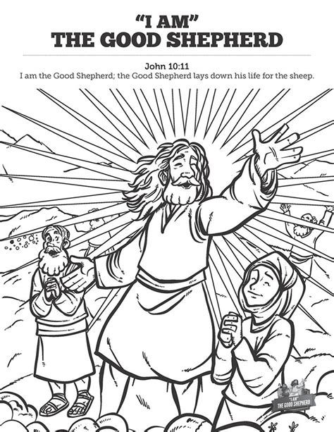 John 10 11 Jesus I Am The Good Shepherd Coloring Page Coloring Pages