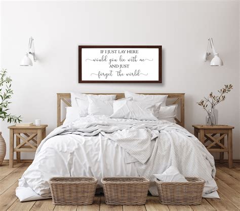Master Bedroom Sign For Over Bed If I Just Lay Here Sign Master Bedroom