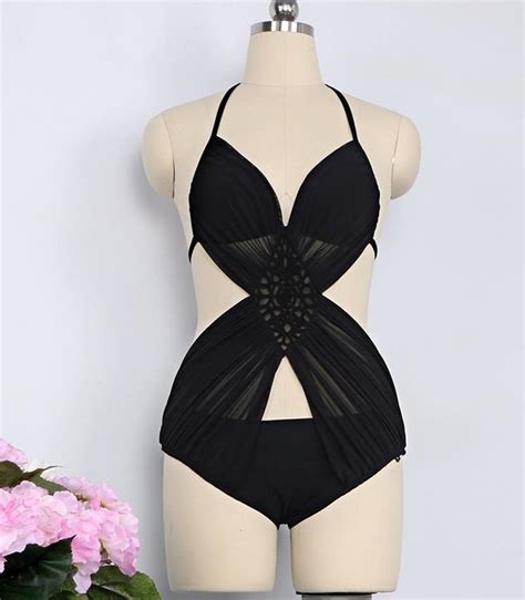 new fashion backless sexy black one piece swimsuit on luulla