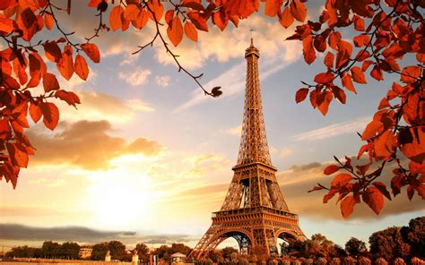 1440x900 Eiffel Tower In Autumn France Paris Fall 1440x900 Wallpaper