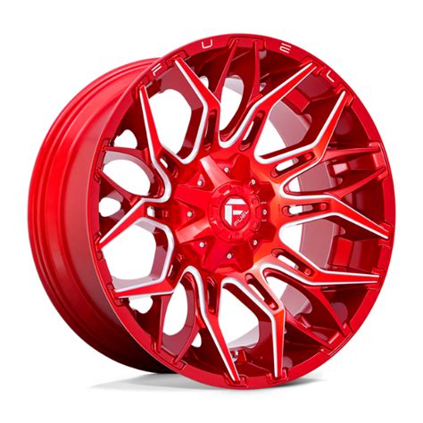 California 4x4 Alloy Wheel D771 Twitch Candy Red Milled Fuel