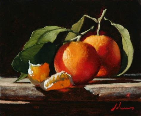Sunrise On Tangerines Michael Lynn Adams Fine Art Fruit Art