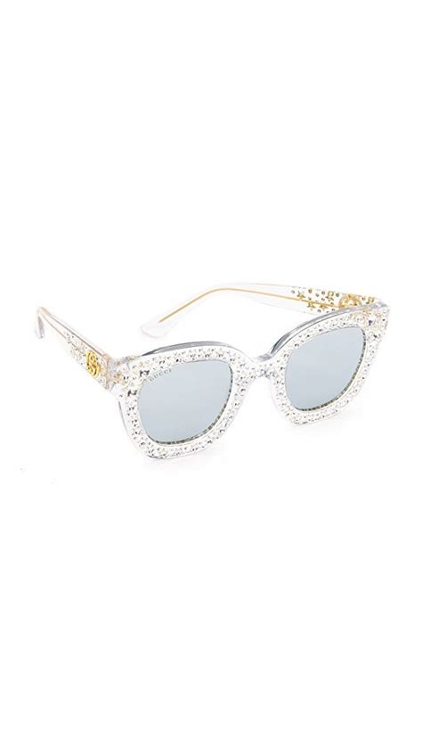 Gucci Swarovski Crystal Square Sunglasses Swarovski Crystals Square