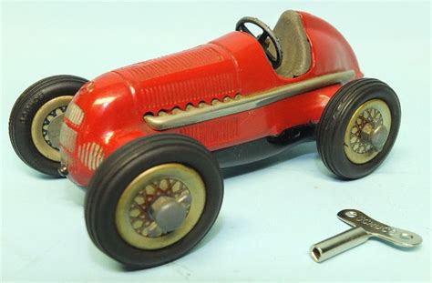 Vintage Schuco Studio 1936 Mercedes Grand Prix Racer Wind Up Toy Car