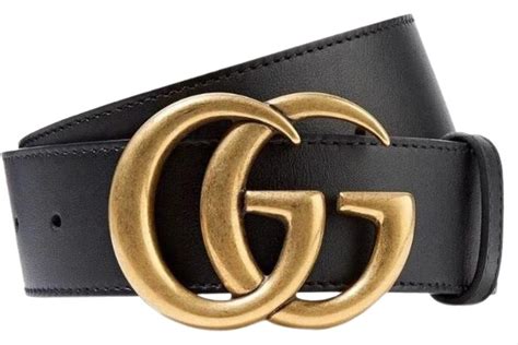 Gucci Black Gg Logo Leather Size 90 36 Belt In 2020 Gucci Leather