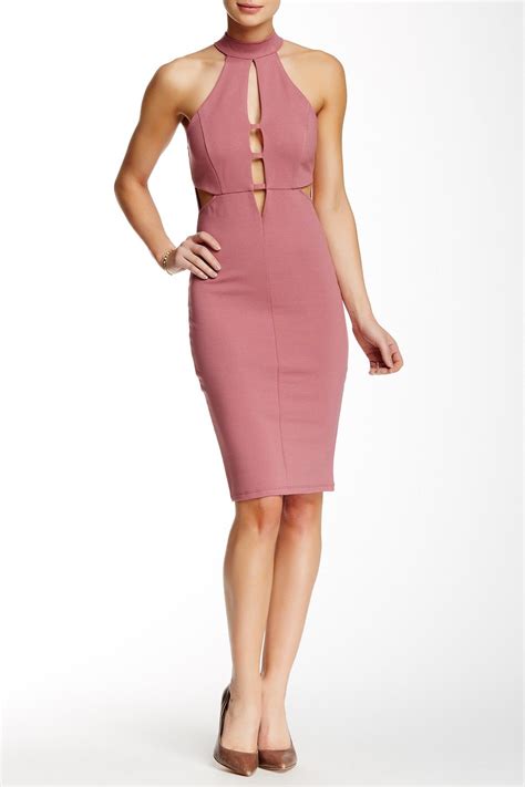 Sole Mio | Verona Side Cutout Halter Ponte Dress | Ponte dress, Dresses, Fashion