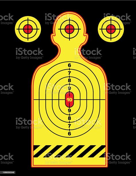 Silhouette Shooting Range Gun Target Stock Illustration Download