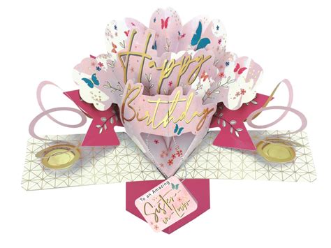 Sister In Law Happy Birthday Pop Up Greeting Card Cards