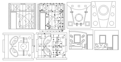 Creative Multiple Ceiling Plans Cad Drawing Details Dwg File Cadbull