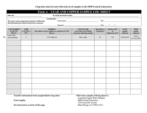 Weekly flushing record sheet fill out and sign printable. 50 Printable Log Sheet Templates Direct Download ᐅ ...