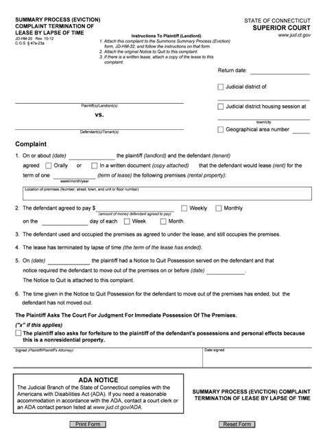 Lapse Of Time Eviction Ct Fill Out And Sign Online Dochub