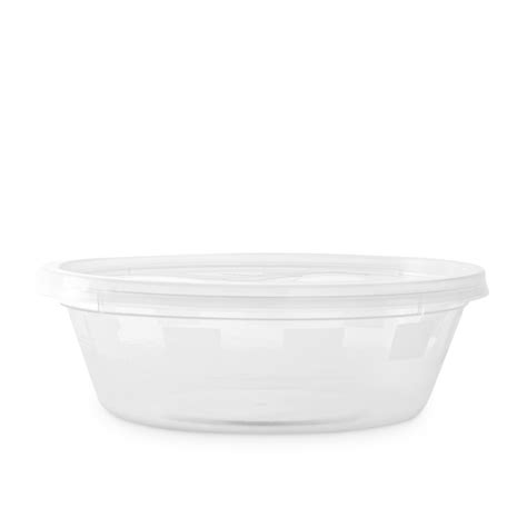 Wholesale Microwave Container Round 250 Cc With Lid Clear 1 Carton X