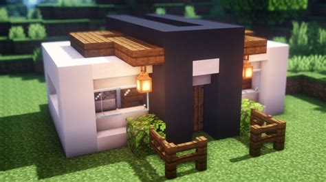 Minecraft How To Build A Small Modern Starter House Tutorial Youtube