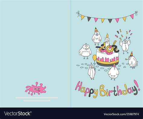 Once you select the perfect design, then you can use our online design tool. Ready for print happy birthday card design with Vector Image