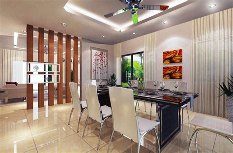 Wall Partition Design In Between Living And Dining Dining Area Modern