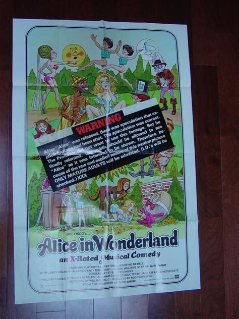 Alice In Wonderland 1976 Xxx Rare Original Movie Poster 27x41