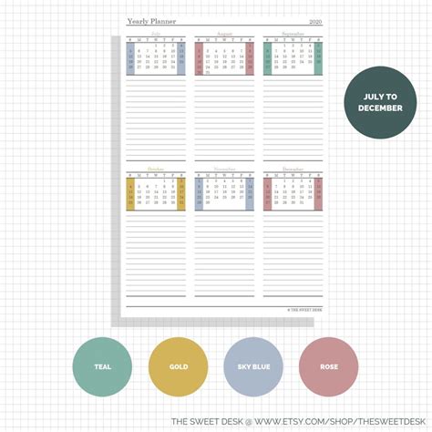 Editable 2020 Excel Yearly Planner Template Printable Etsy