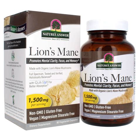 nature s answer lion s mane 1500 mg 90 vegetarian capsules vitacost