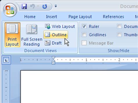 How To Use Outline View In Word 2007 Dummies