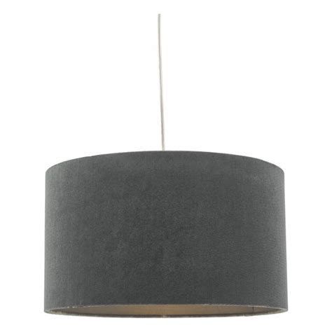 Grey Fabric Easy Fit Pendant Lamp Shade Lighting Company