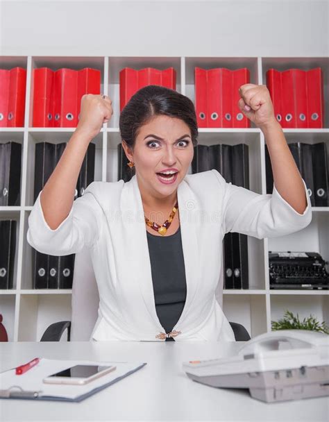 Angry Business Woman Screaming Dismissal Concept Stock Image Image