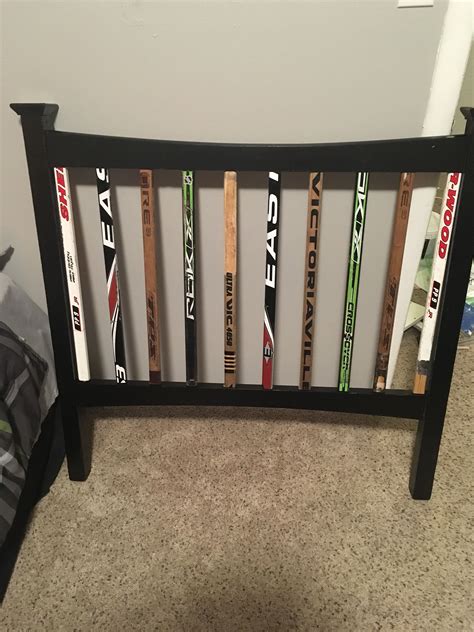 Hockey Stick Headboard Boys Hockey Room Hockey Bedroom Superhero