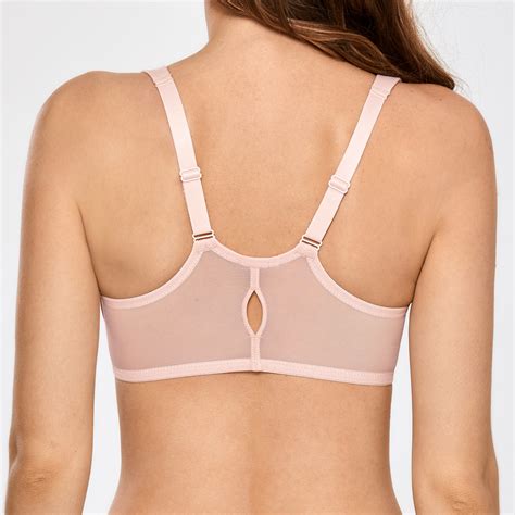 women s full coverage front closure bra comfort underwire non padded racerback ebay