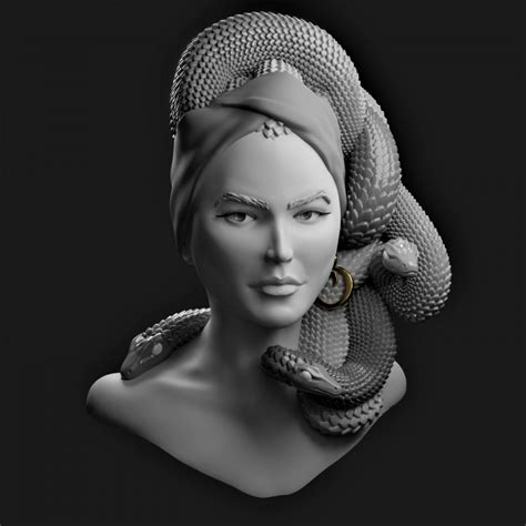 3d Printable Beautiful Medusa Bust By Ogareg Miniatures