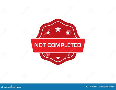 Not Completed Stampnot Completed Rubber Stamp Stock Vector