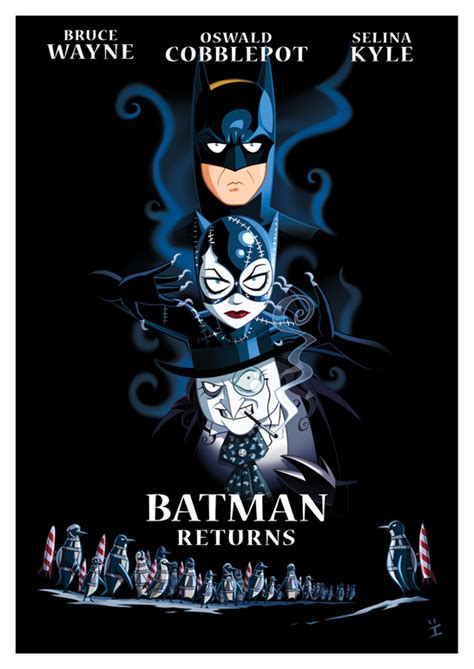Illustrated Batman Returns Poster By Artist Ïve Bastrash Carteles