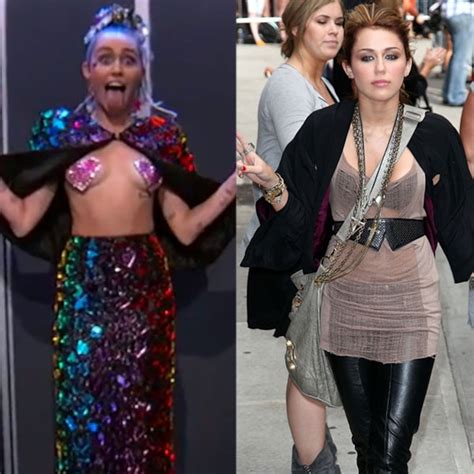 Miley Cyrus Shocking Talk Show Fashion Evolution From Real Pants To