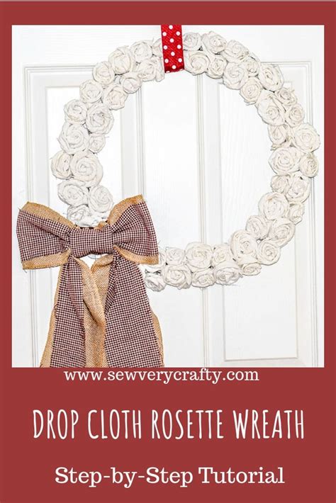 Make A Drop Cloth Rosette Wreath