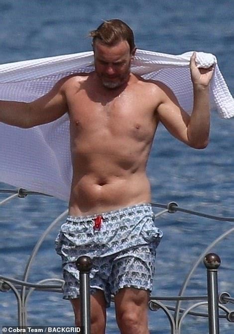 Gary Barlow Wife Dawn And Son Daniel 19 Enjoy Swim In Italy Daily